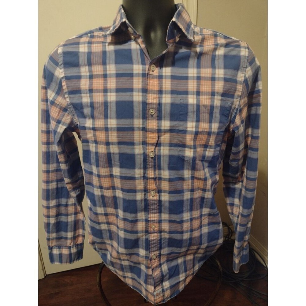 Vineyard Vines Slim Fit Murray Shirt Long Sleeve Pink Blue XS Cotton Whale Logo
